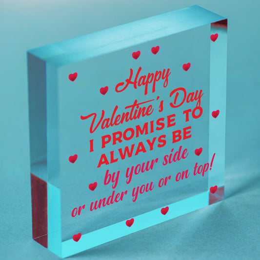 Funny Rude Card For Valentines Day A4 Card For Boyfriend Girlfriend Husband Wife Free-Standing Block