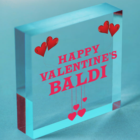 Funny Valentines Day Card For Husband Boyfriend Rude Cheeky Card For Him Free-Standing Block