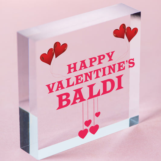 Funny Valentines Day Card For Husband Boyfriend Rude Cheeky Card For Him Free-Standing Block