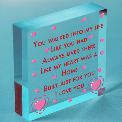 Cute Gift For Valentines Day Anniversary Boyfriend Girlfriend Wife Free-Standing Block