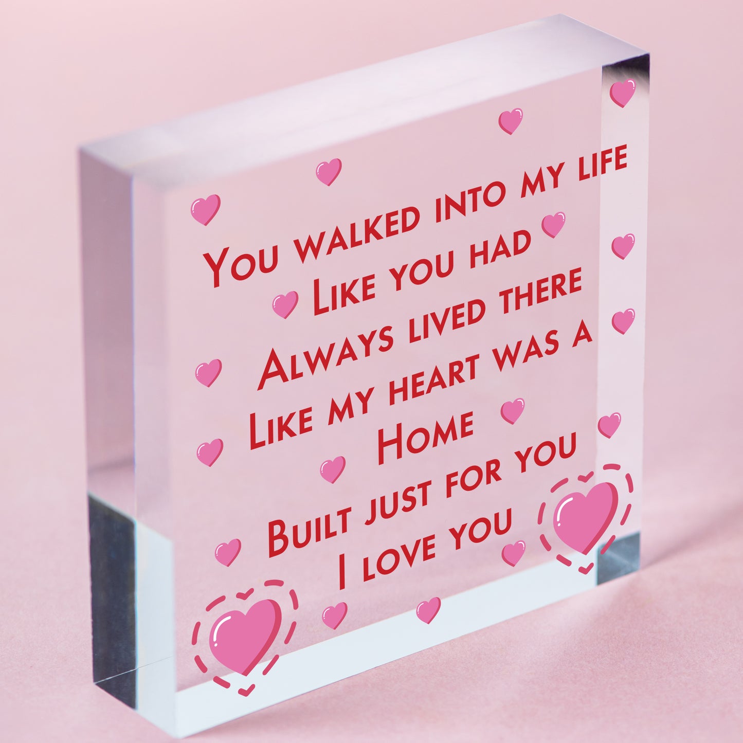 Cute Gift For Valentines Day Anniversary Boyfriend Girlfriend Wife Free-Standing Block