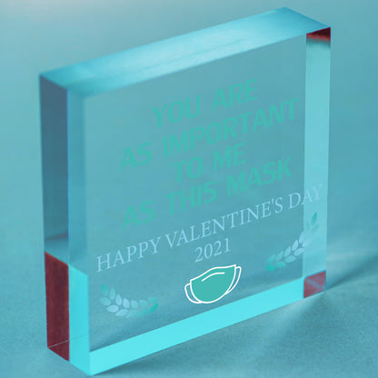 Funny Valentines Day Card For Boyfriend Girlfriend Husband Wife Card For Him Her Free-Standing Block