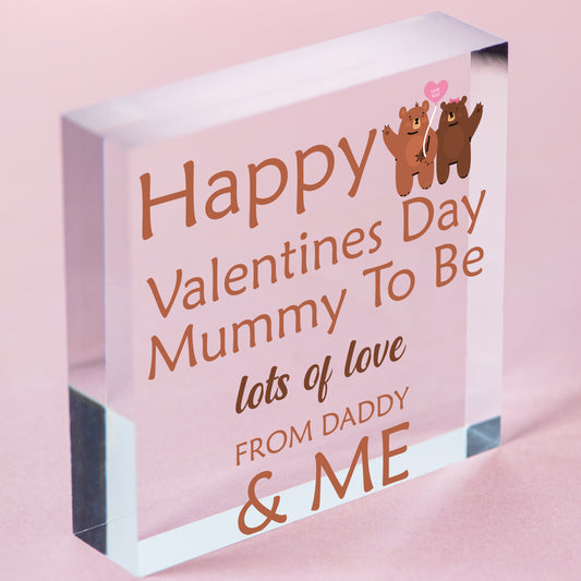 Valentines Day Card For Mummy To Be Gift From The Bump Card Mummy To Be Card Free-Standing Block