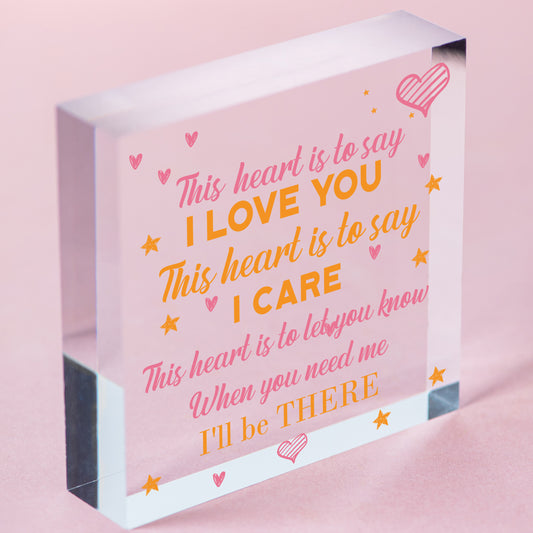 Romantic Valentines Anniversary Gift For Your Boyfriend Girlfriend Husband Wife Free-Standing Block