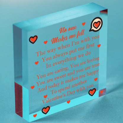 Valentines Gifts For Him/Her Valentines Day Gift For Boyfriend Girlfriend Wife Free-Standing Block