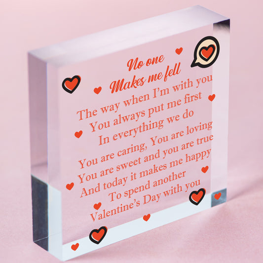 Valentines Gifts For Him/Her Valentines Day Gift For Boyfriend Girlfriend Wife Free-Standing Block