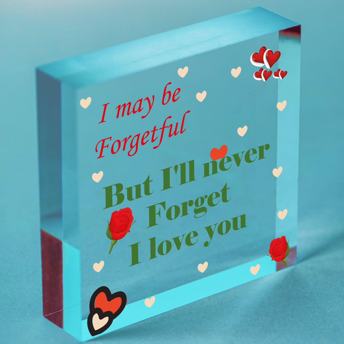 Special Anniversary Gift Valentines Gift For Him For Her Love Sign Husband Wife Free-Standing Block