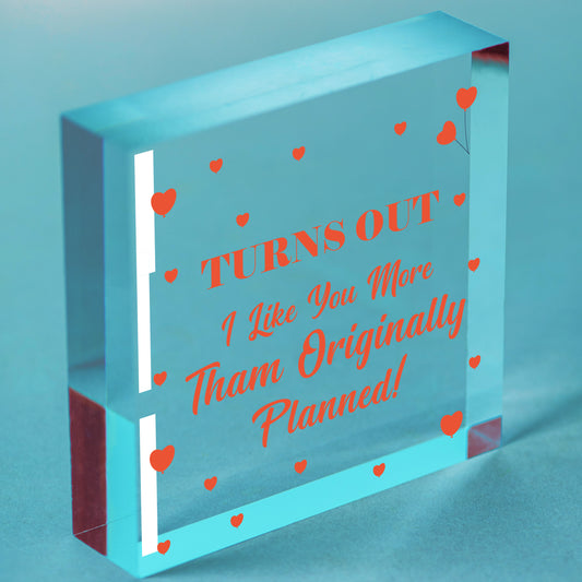 Funny Humourous Gift For Boyfriend Girlfriend Valentines Anniversary Gift Free-Standing Block