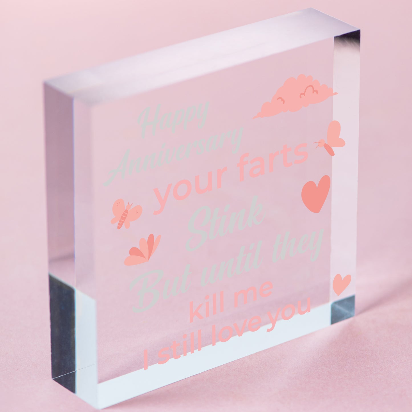 Funny Anniversary Card Anniversary Gifts For Him / Her Gift For Couples Keepsake Free-Standing Block