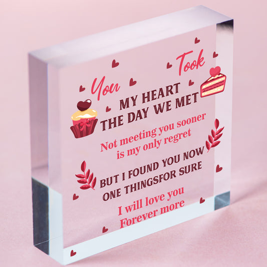 1st 2nd 3rd Anniversary Gift Heart Girl Boyfriend Wife Wedding Gifts Love Sign Free-Standing Block