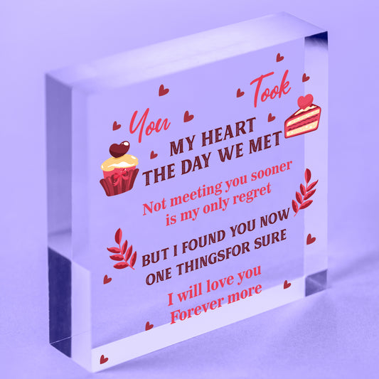 1st 2nd 3rd Anniversary Gift Heart Girl Boyfriend Wife Wedding Gifts Love Sign Free-Standing Block