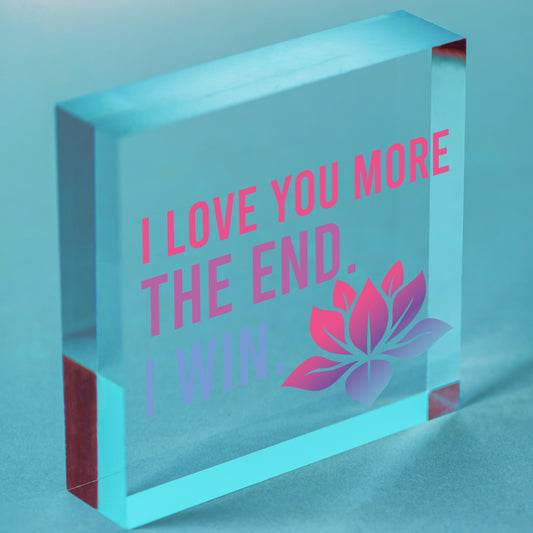 Anniversary Gifts For Him Her LOVE YOU MORE Perfect Boyfriend Girlfriend Husband Free-Standing Block