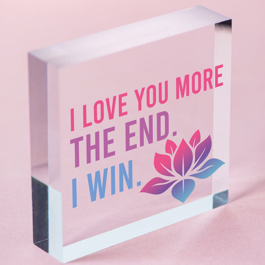 Anniversary Gifts For Him Her LOVE YOU MORE Perfect Boyfriend Girlfriend Husband Free-Standing Block