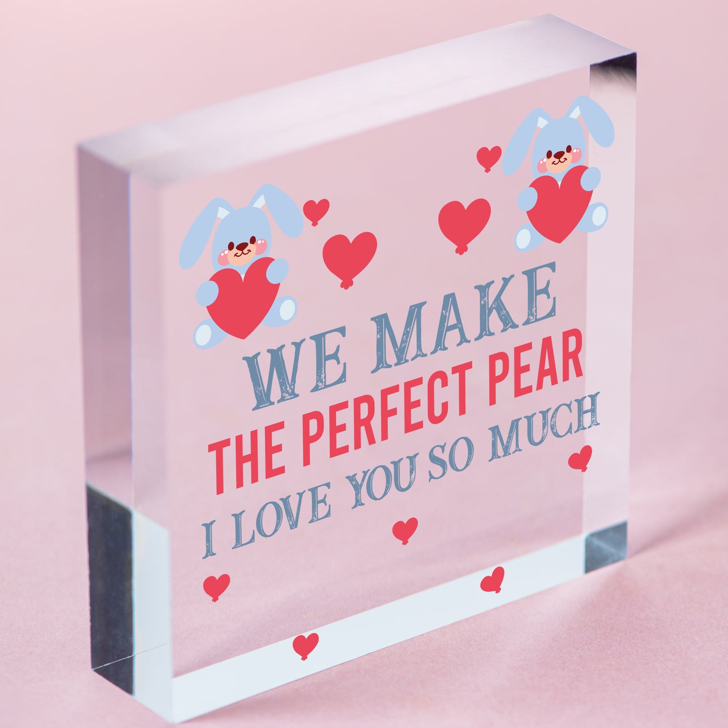 CUTE Anniversary Card For Your Boyfriend Girlfriend Husband Wife Funny Birthday Free-Standing Block