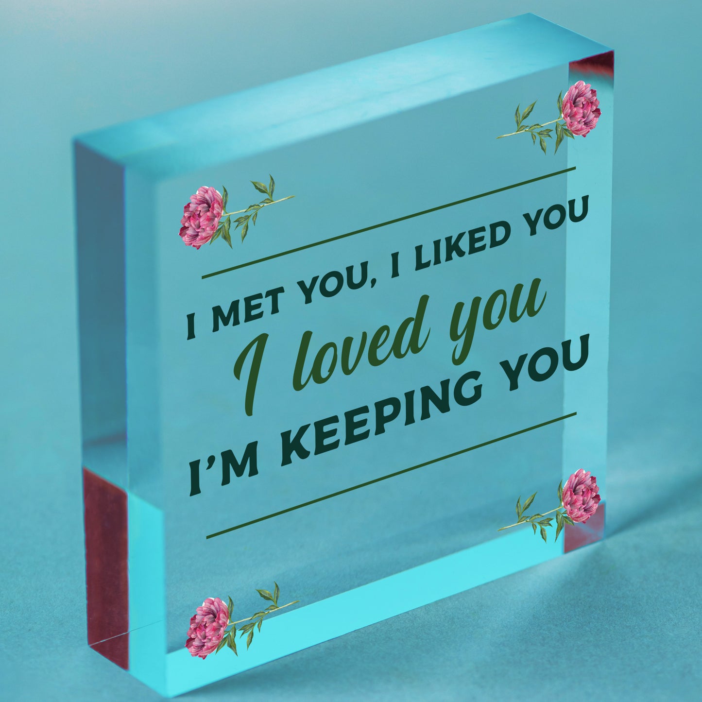 Funny ANNIVERSARY Gift 1st Anniversary hanging plaque Plaque Gift For Girlfriend Boyfriend Free-Standing Block