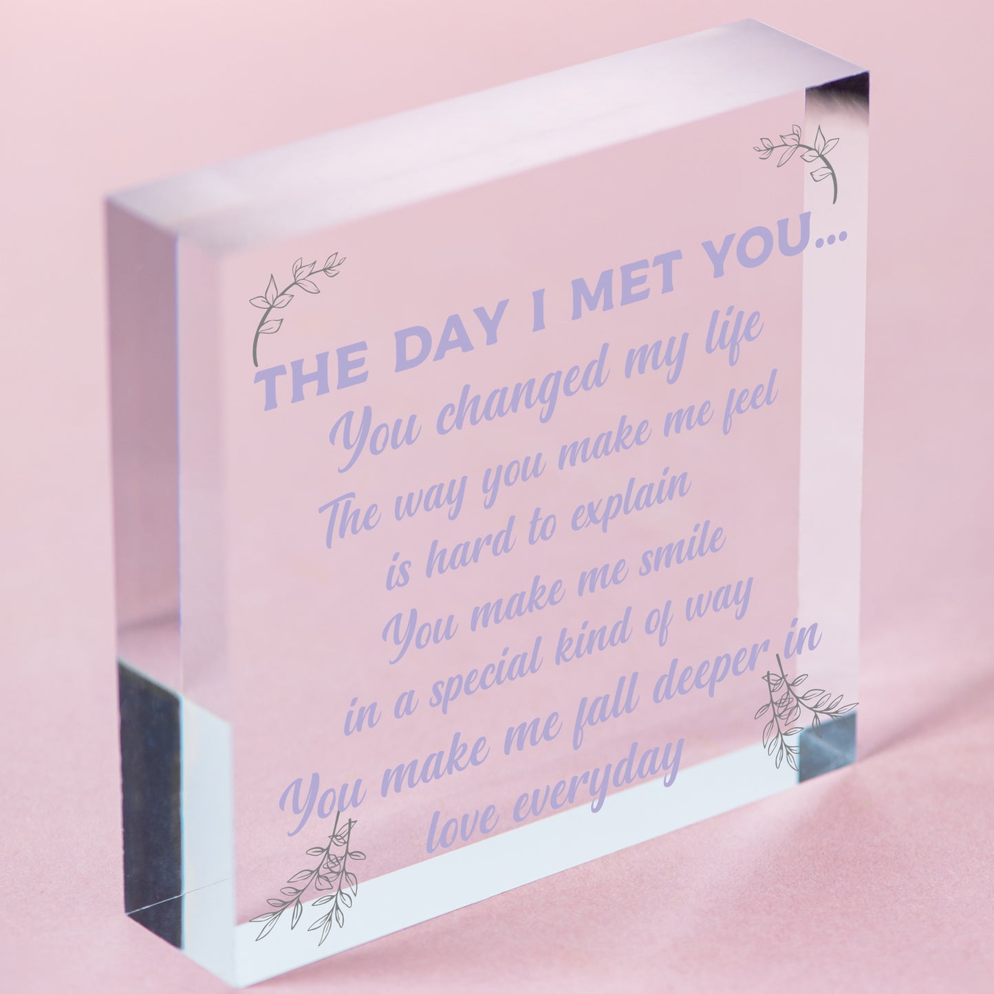 Anniversary Birthday Christmas Gift For Boyfriend Girlfriend Husband Wife hanging plaque Free-Standing Block