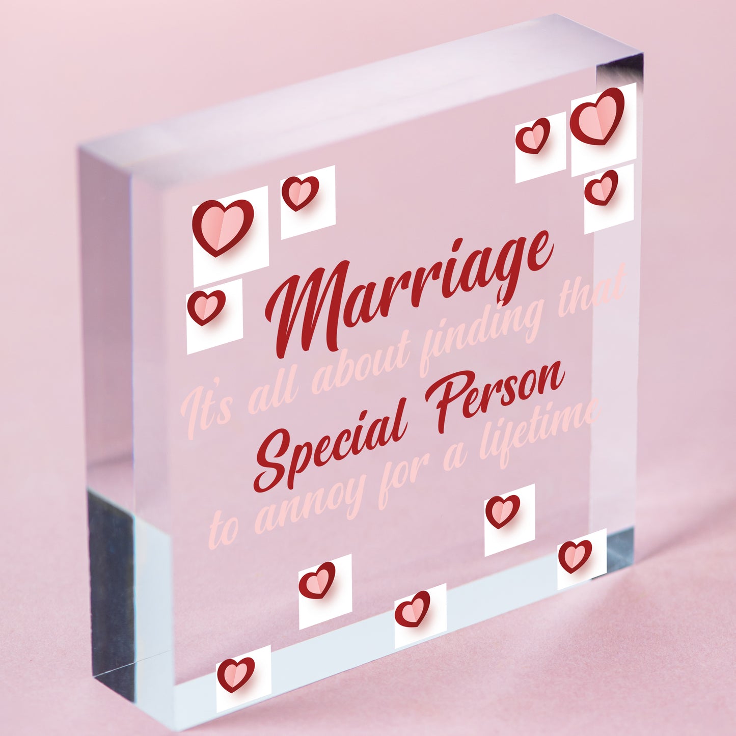 Marriage Poem Anniversary Gift For Husband Wife Mr And Mrs Love Sign Gift Free-Standing Block