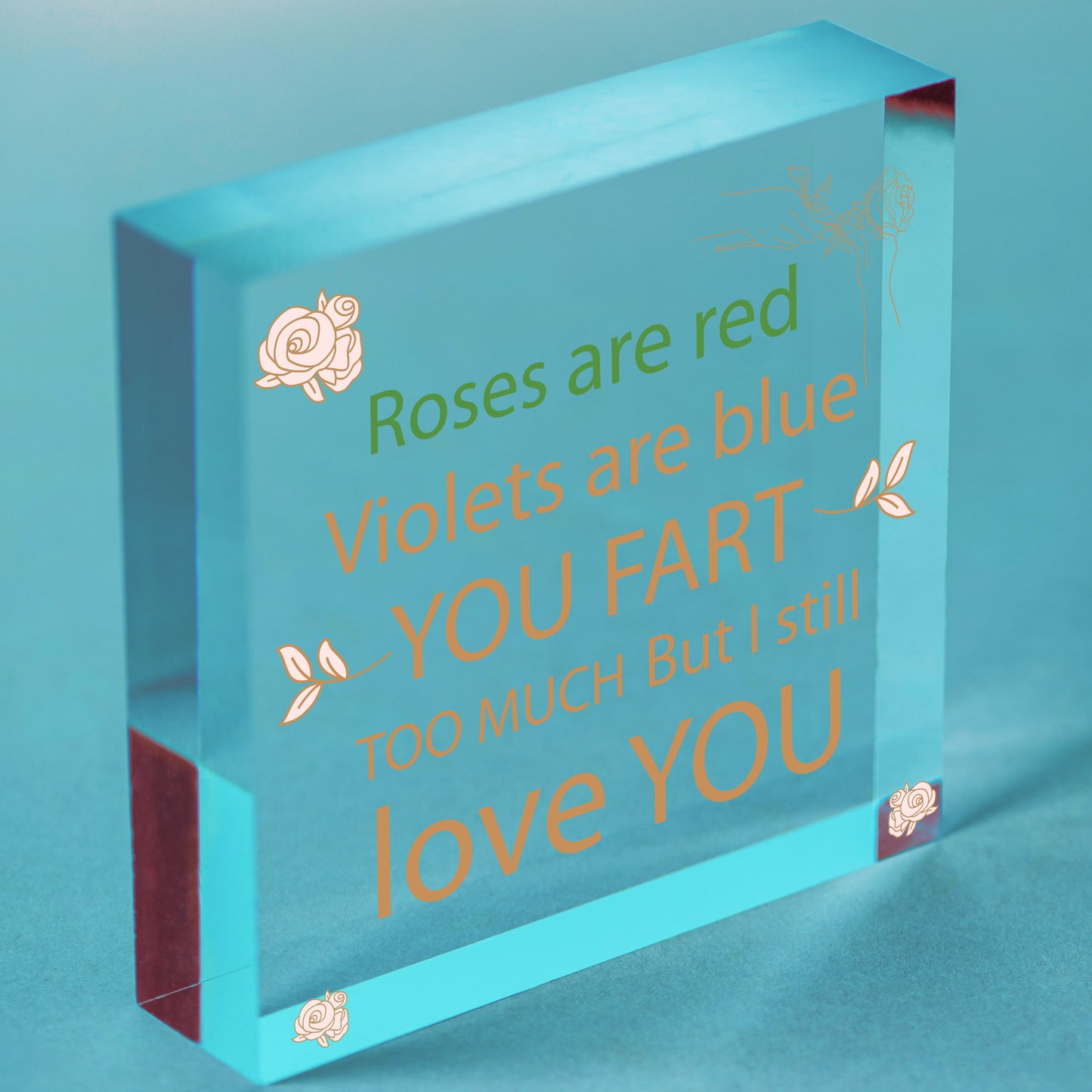 Funny Anniversary Relationship Gifts For Boyfriend Girlfriend Husband Wife Free-Standing Block