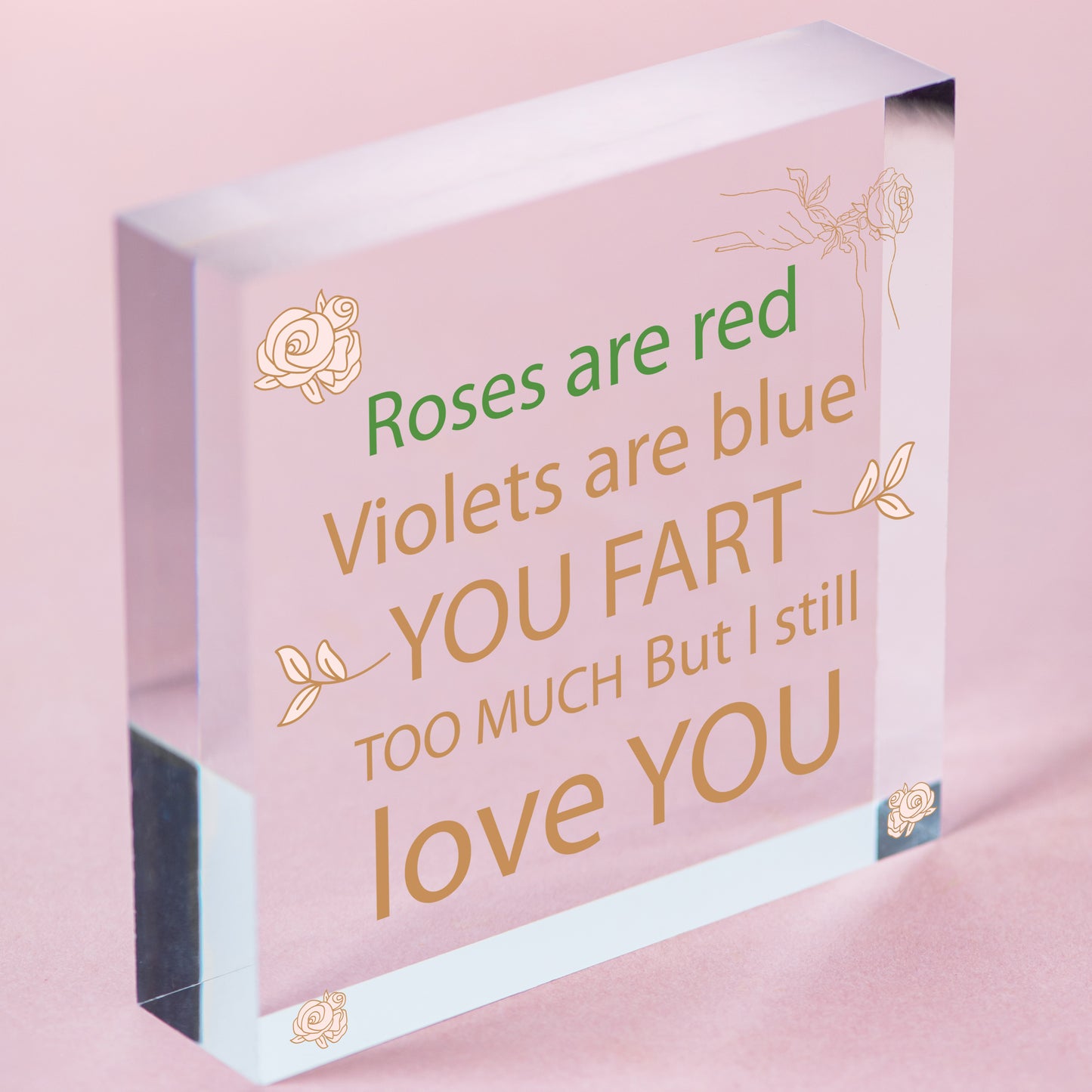 Funny Anniversary Relationship Gifts For Boyfriend Girlfriend Husband Wife Free-Standing Block