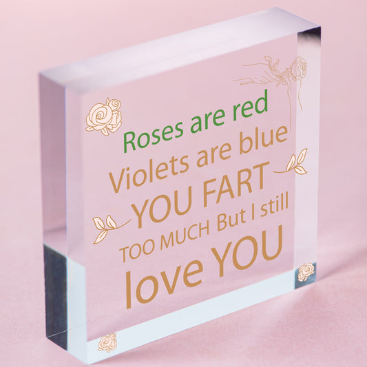 Funny Anniversary Relationship Gifts For Boyfriend Girlfriend Husband Wife Free-Standing Block