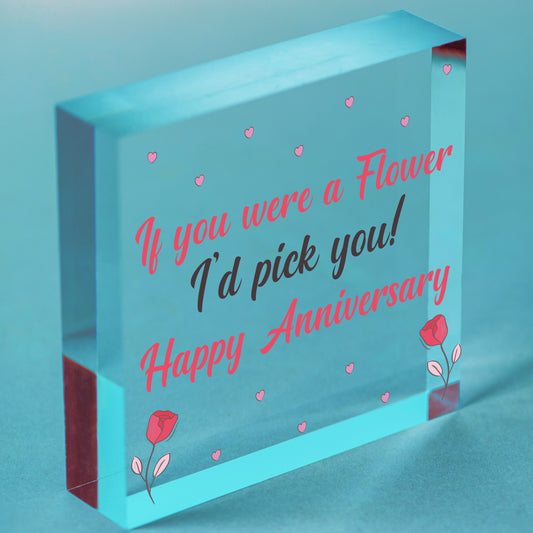 Funny Anniversary hanging plaque For Him Her Handmade Boyfriend Girlfriend Husband Wife Free-Standing Block