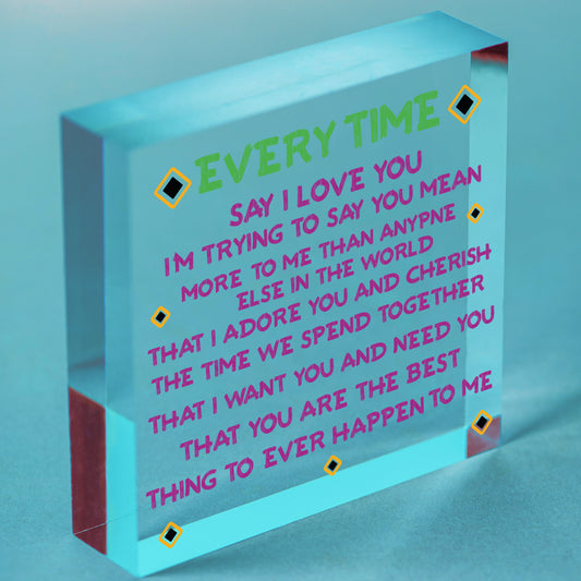 Anniversary Gift For Husband Wife Boyfriend Girlfriend Relationship Gift For Him Free-Standing Block