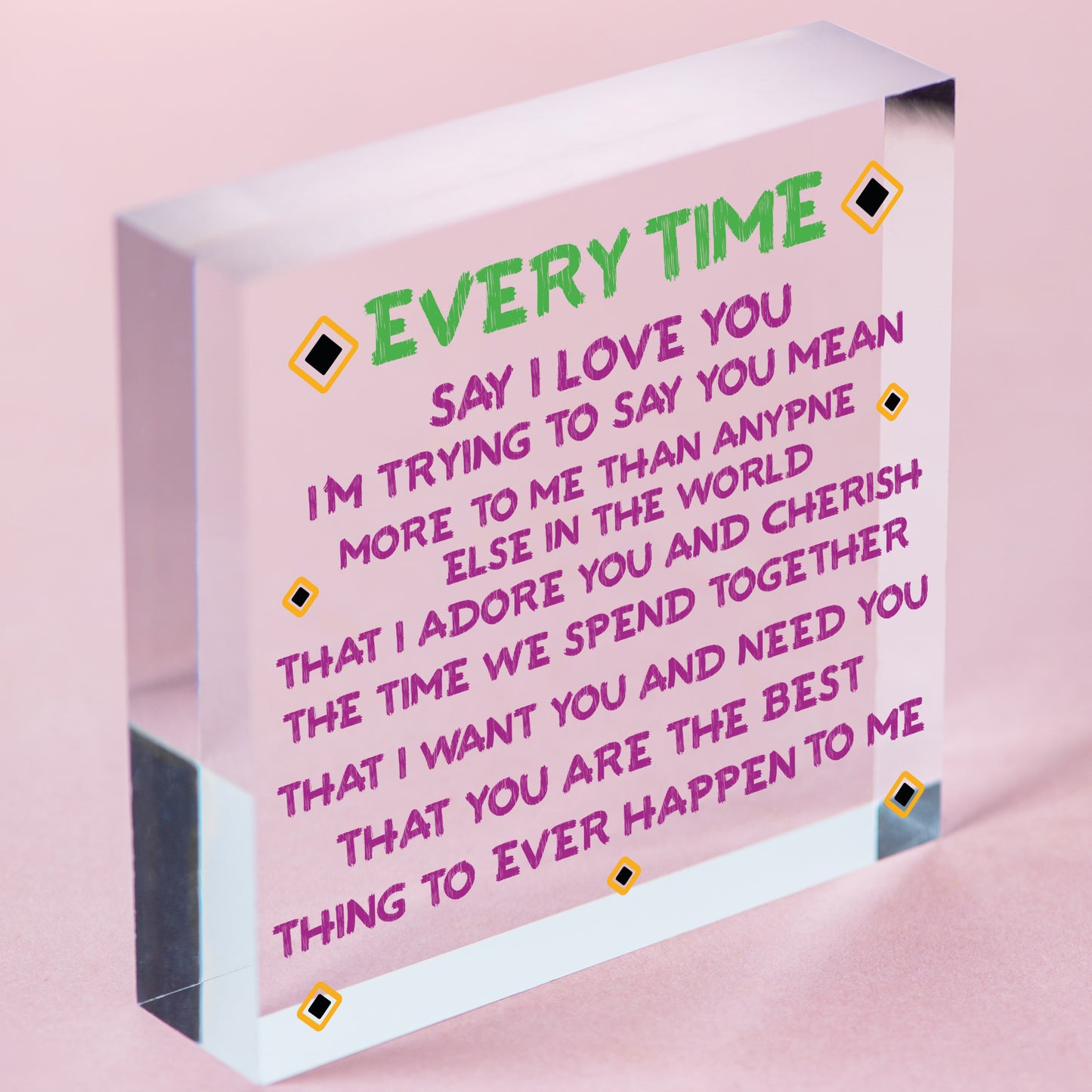 Anniversary Gift For Husband Wife Boyfriend Girlfriend Relationship Gift For Him Free-Standing Block