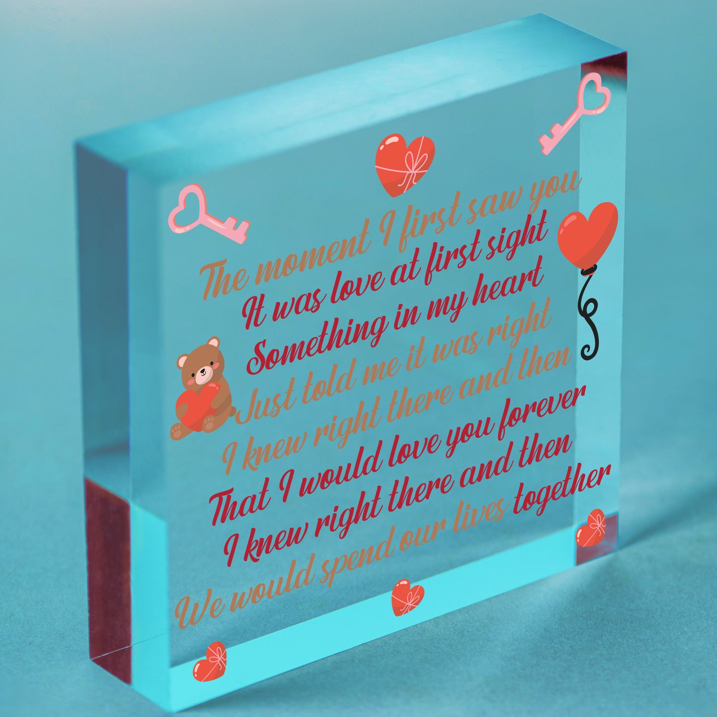 Perfect Anniversary Gifts For Husband Wife Romantic Love Relationship Plaques Free-Standing Block