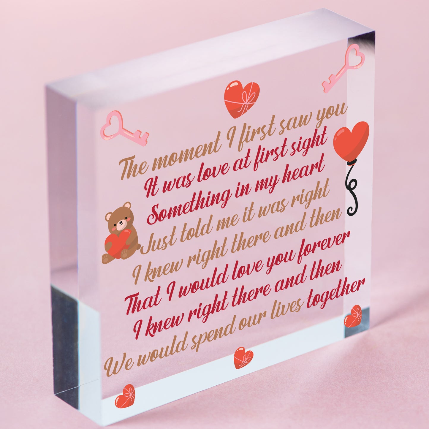 Perfect Anniversary Gifts For Husband Wife Romantic Love Relationship Plaques Free-Standing Block