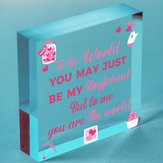 Boyfriend Birthday Christmas Card Gifts Wooden Heart Anniversary Soulmate Gifts Free-Standing Block