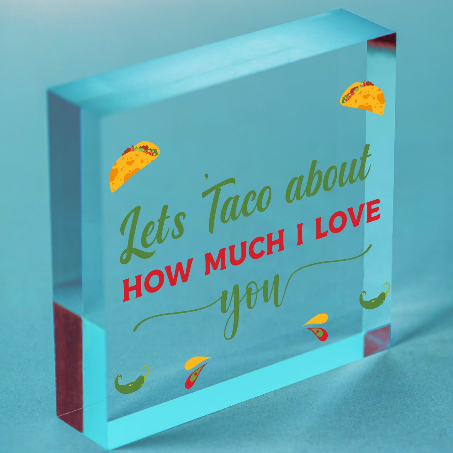 Funny Birthday Gifts Pun Anniversary Gift For Boyfriend Girlfriend Husband Wife Free-Standing Block