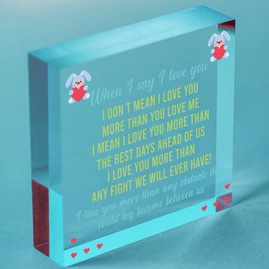 Birthday Christmas Anniversary Gift For Husband Wife Boyfriend Girlfriend Insert Free-Standing Block