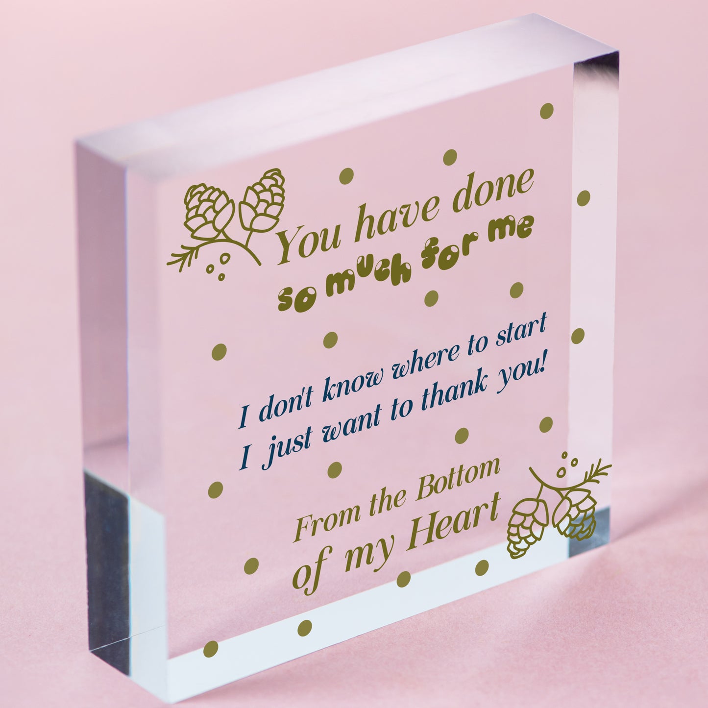 Thank You Friendship Gift Wooden Heart Best Friend Plaque Gift For Her Keepsake Free-Standing Block