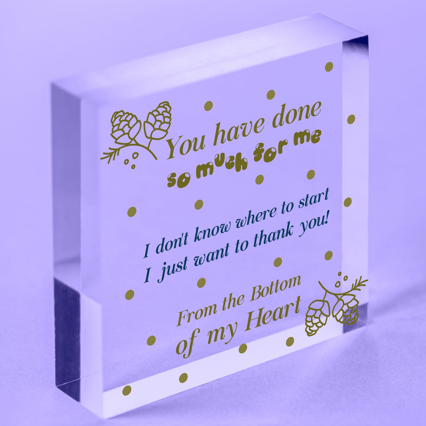 Thank You Friendship Gift Wooden Heart Best Friend Plaque Gift For Her Keepsake Free-Standing Block