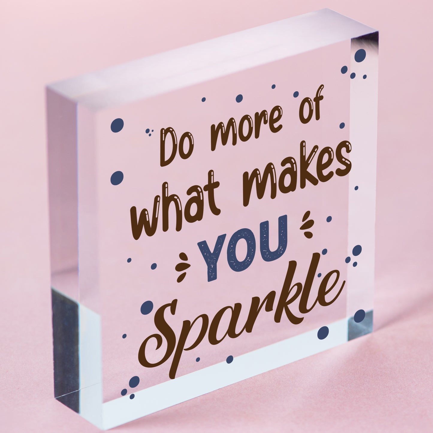 Do More Of What Makes You Sparkle Wooden Hanging Heart Best Friendship Love Gift Free-Standing Block