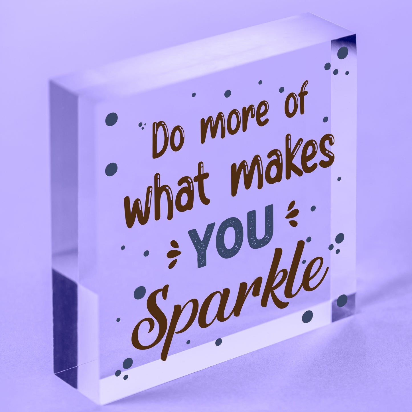 Do More Of What Makes You Sparkle Wooden Hanging Heart Best Friendship Love Gift Free-Standing Block