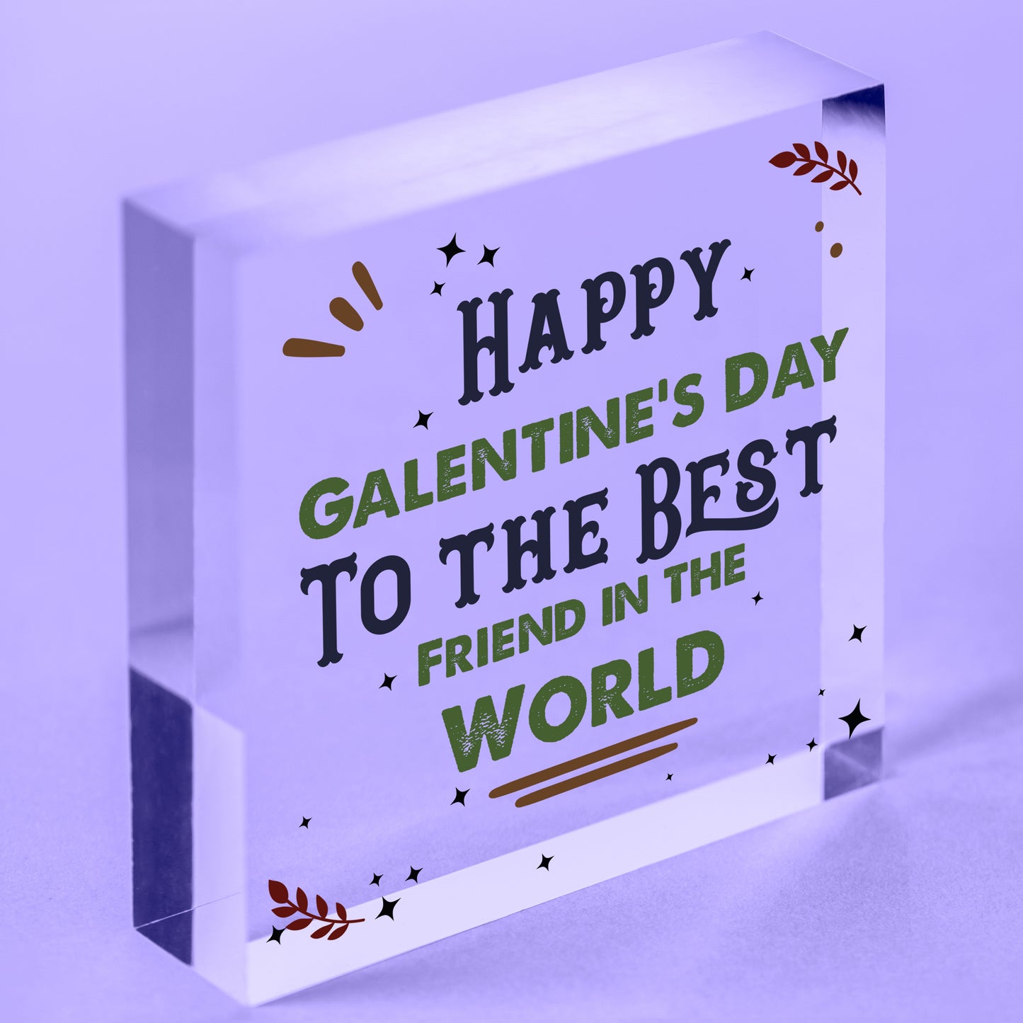 Happy Galentines Day Gift For Best Friend Friendship Gift For Valentines Day Free-Standing Block