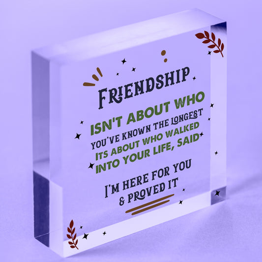 Friendship Gift Handmade Wooden Heart Plaque Best Friend Sign Birthday Christmas Free-Standing Block