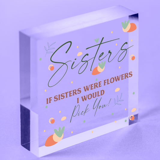 Sister Gifts Wooden Heart Gift For Birthday Friendship Gift For Best Friend Free-Standing Block