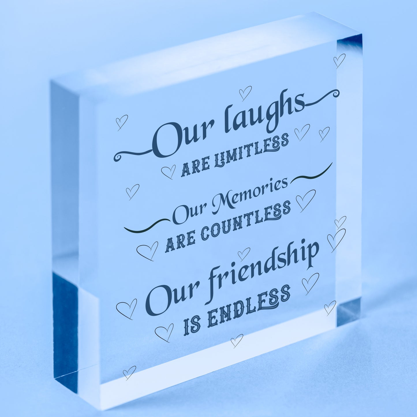 THANK YOU Best Friend Heart Friendship Gift For Birthday Christmas Keepsakes Free-Standing Block