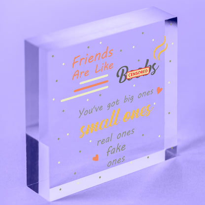 Friendship Gifts Best Friend Gift Wooden Heart Sign Birthday Christmas THANK YOU Free-Standing Block