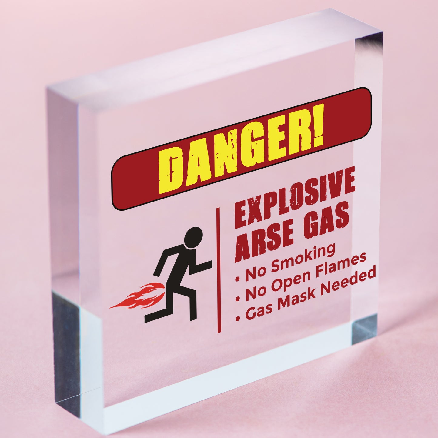 Explosive Arse Gas Novelty Friendship Birthday Gift Rude Best Friend Gifts Free-Standing Block