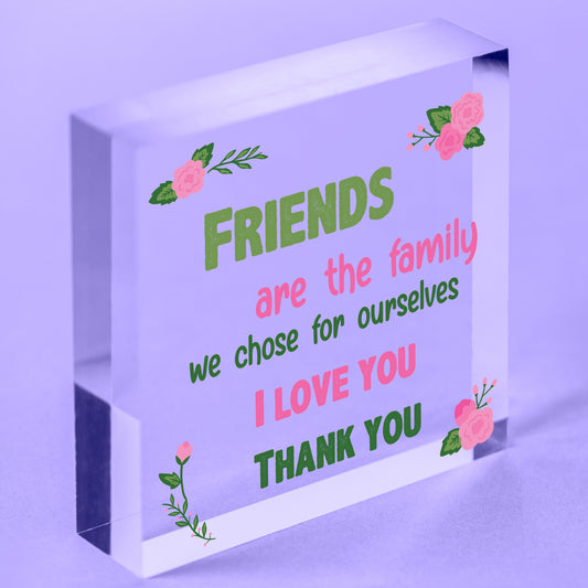 Handmade Friendship Plaque Best Friend Sign Wood Heart Thank You Birthday Gift Free-Standing Block