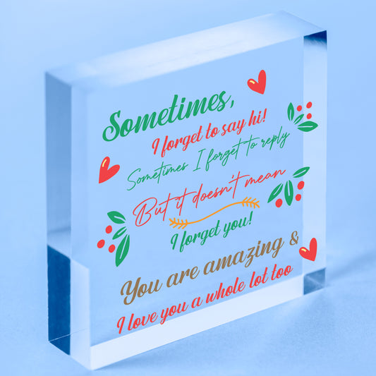 THANK YOU Gift For Best Friend Heart Friendship Keepsake Christmas Birthday Gift Free-Standing Block