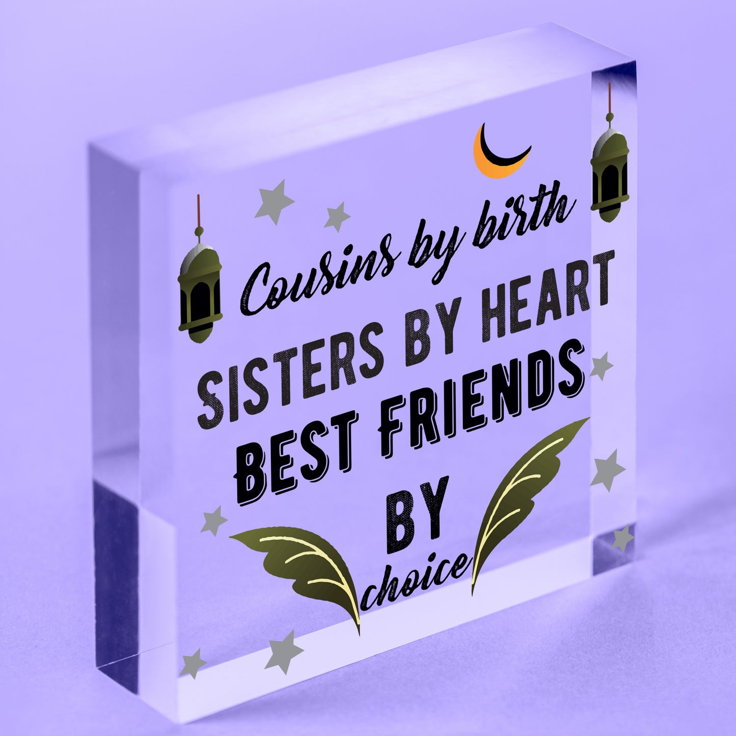 Cousin Keepsake Gift For Christmas Birthday Heart Best Friend Sister Plaques Free-Standing Block