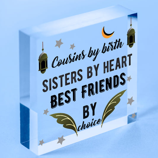 Cousin Keepsake Gift For Christmas Birthday Heart Best Friend Sister Plaques Free-Standing Block