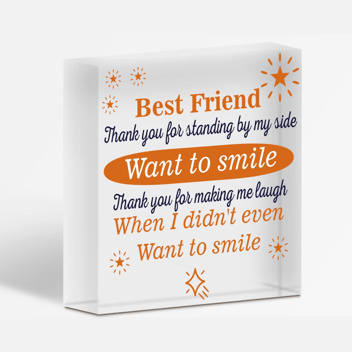 Thank You Friendship Sign Best Friend Plaque Gift Shabby Chic Wood Hanging Heart Free-Standing Block