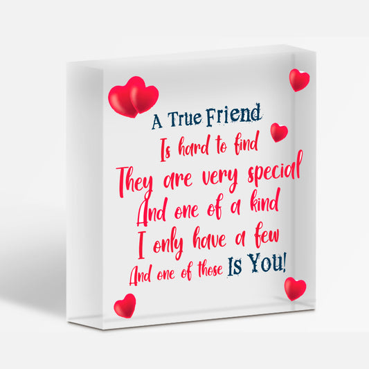 Best Friend Gifts Wood Heart Gift For Friend Colleague Friendship Birthday Gifts Free-Standing Block