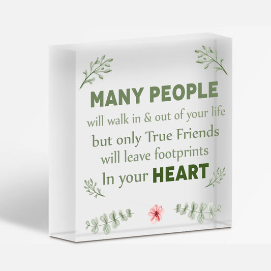 Sister Gift Wooden Heart Best Friend Plaque Birthday Christmas Card Present Idea Free-Standing Block