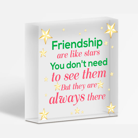 BEST FRIEND Keepsake Gift Wooden Heart Plaque Birthday Christmas Gift For Women Free-Standing Block